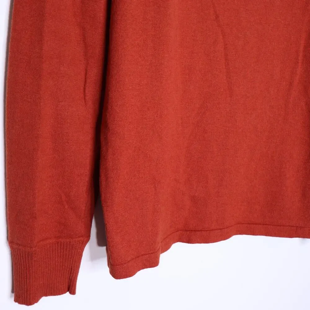 THE NORTH FACE All-Mountain 1/4 Zip Wool Sweater Pullover Red Orange Men's M